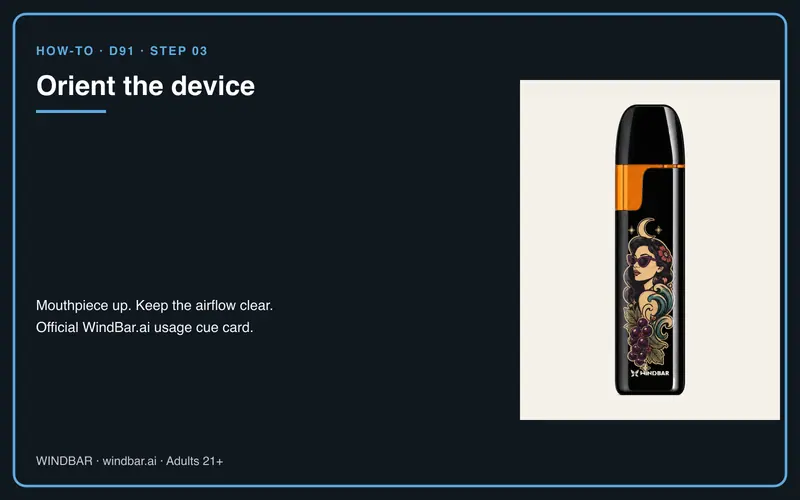 WindBar.ai D91 Voyagers how-to step 03 — Orient the device