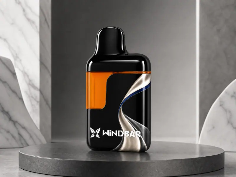 WINDBAR D95 Microvolt in Blackout Protocol on a round dark pedestal (WindBar.ai)