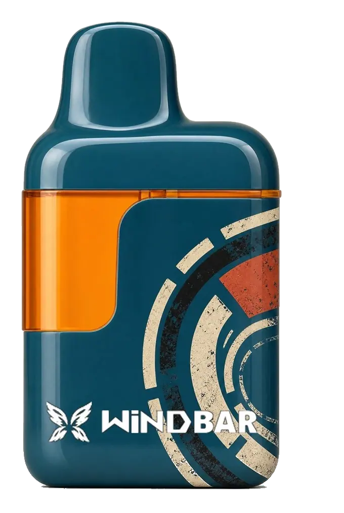 WINDBAR D95 Microvolt in Patina Blue Memory with ring graphic, on transparent background
