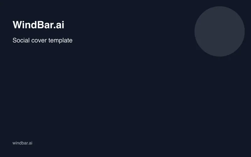 WindBar.ai social cover template card