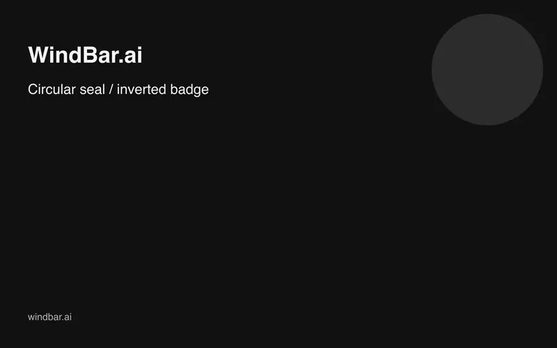 WindBar.ai circular seal logo treatment card