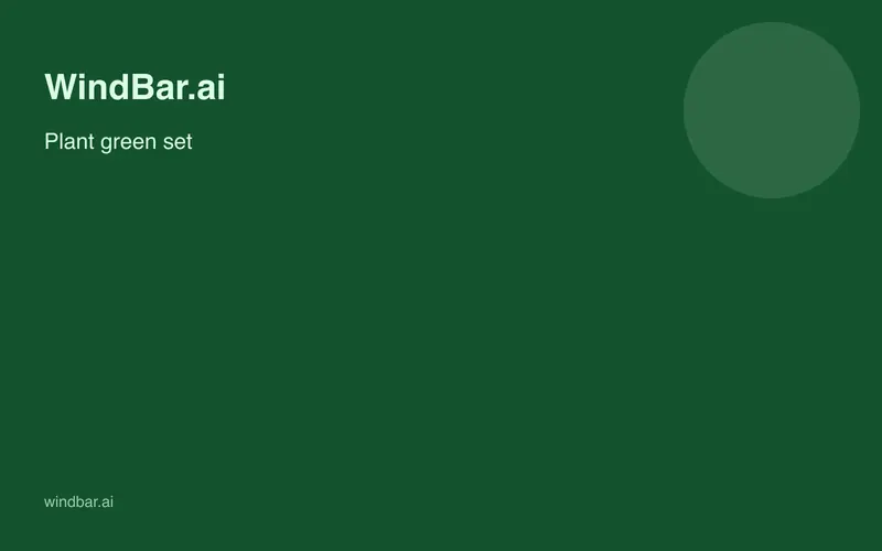 WindBar.ai plant green scene card