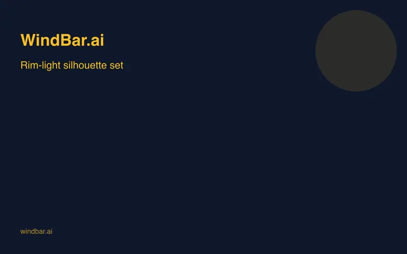 WindBar.ai rim-light silhouette scene card