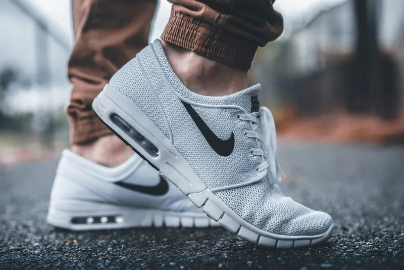 Two sneakers side by side (Unsplash stock) — WindBar.ai D91 Voyagers