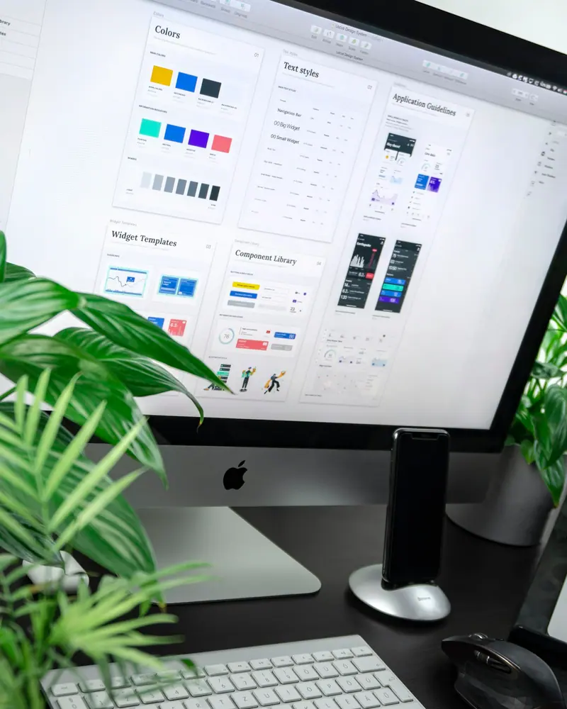 Colorful geometric icon grid (Unsplash stock) — WindBar.ai D91 Voyagers