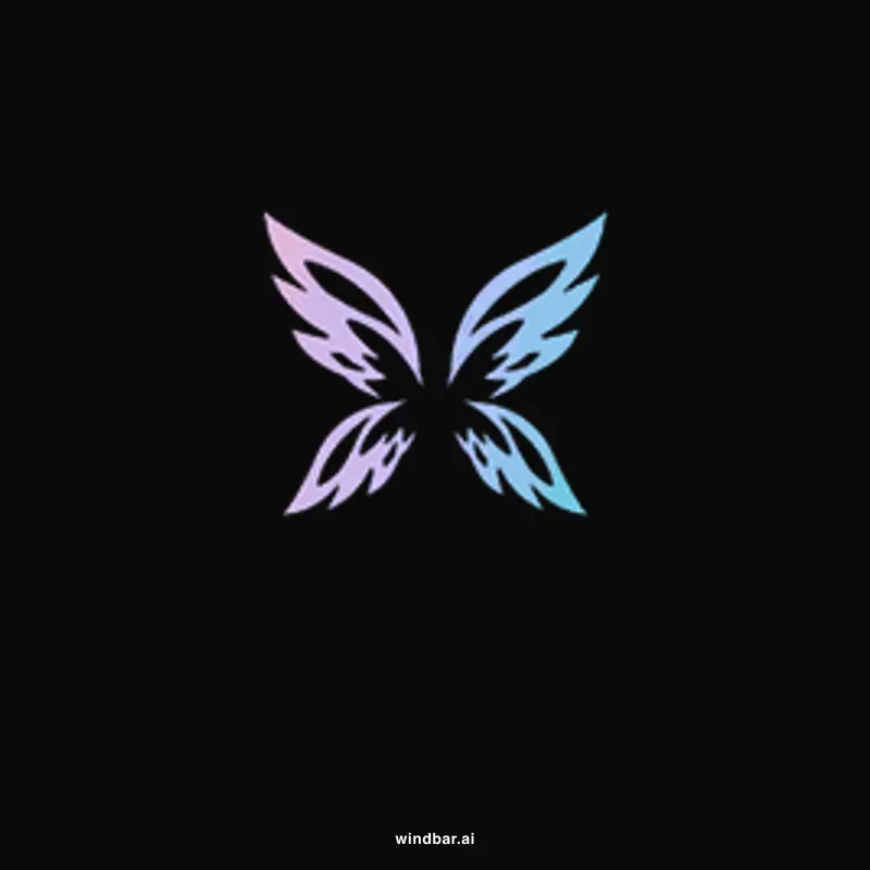WindBar.ai color butterfly logo on black background