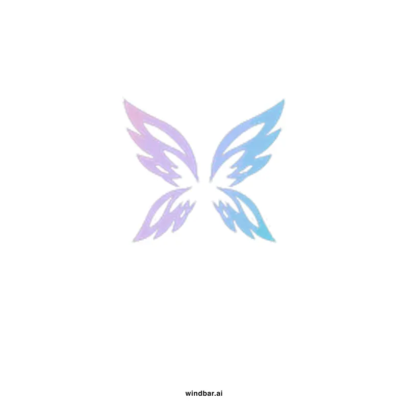 WindBar.ai color butterfly logo on white background