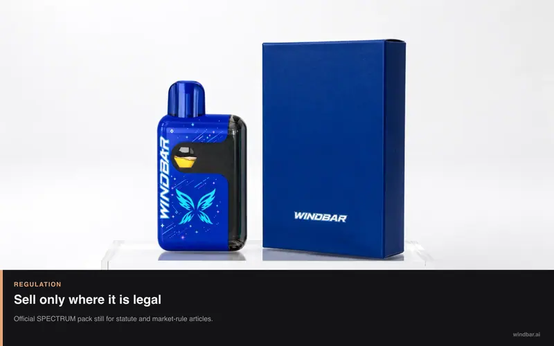 WindBar.ai SPECTRUM retail box for regulation and legality articles
