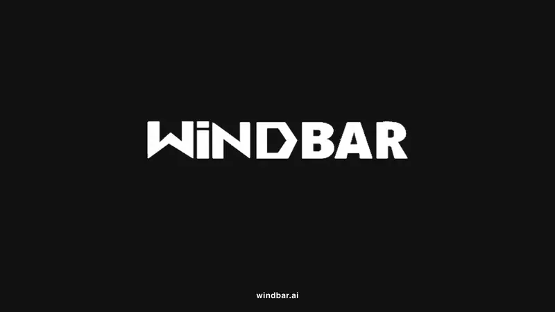 WINDBAR wordmark on dark background — WindBar.ai